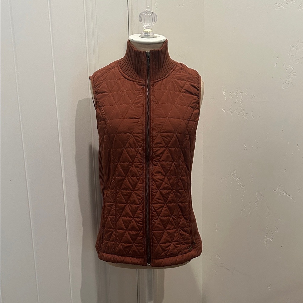 Prana Quilted Brown Vest